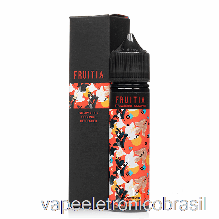 Vape Recarregável Morango Coco Refrescante - Fruta - 60ml 3mg